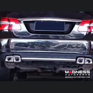 Mercedes-Benz E-Class W212 Silver Strip Rear Diffuser - PU Material